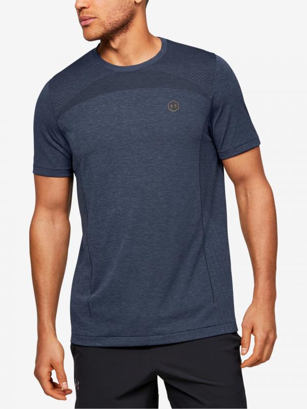 Tričko Under Armour Rush Seamless Fitted Ss Modrá