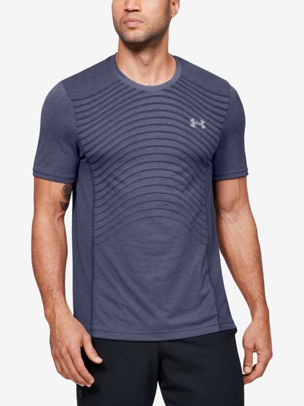 Tričko Under Armour Seamless Wave Ss Modrá