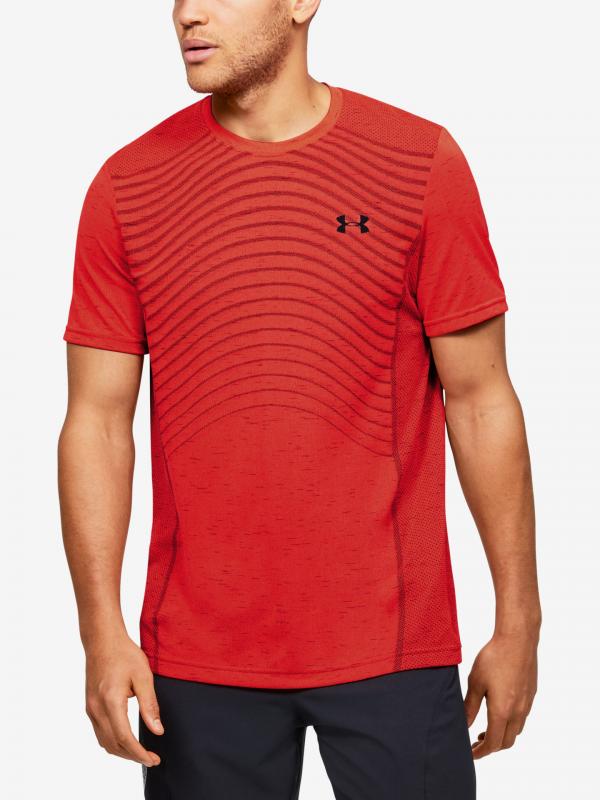 Tričko Under Armour Seamless Wave Ss Červená