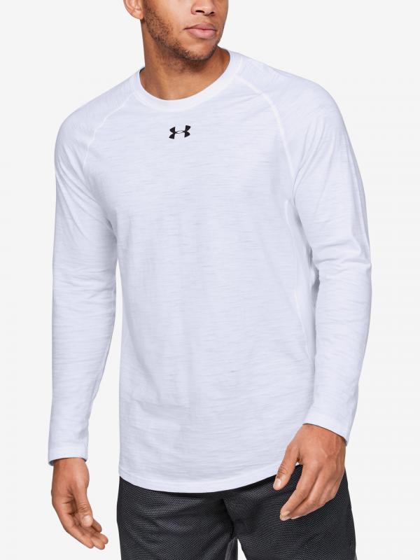 Tričko Under Armour Charged Cotton Ls Bílá