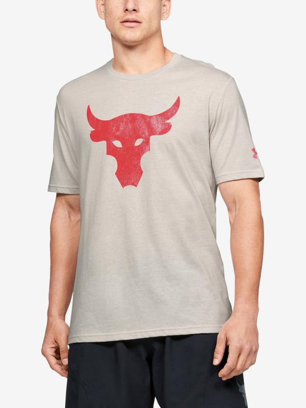 Tričko Under Armour Pjt Rock Brahma Bull Ss Bílá