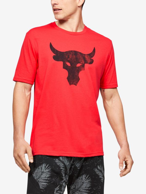 Tričko Under Armour Pjt Rock Brahma Bull Ss Červená