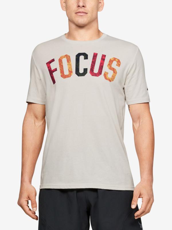 Tričko Under Armour Project Rock Focus Ss Bílá