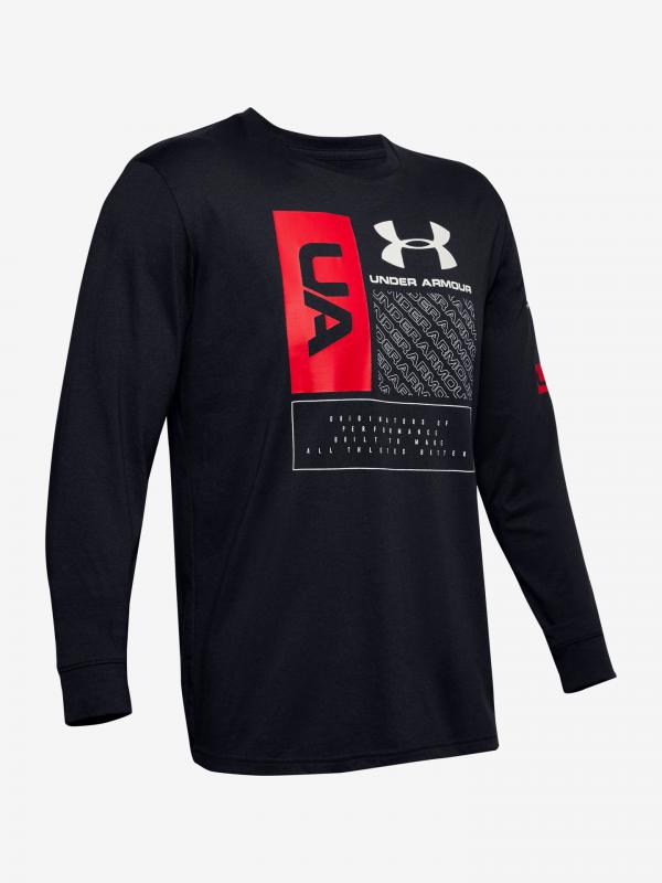 Tričko Under Armour Multi Logo Ls Černá