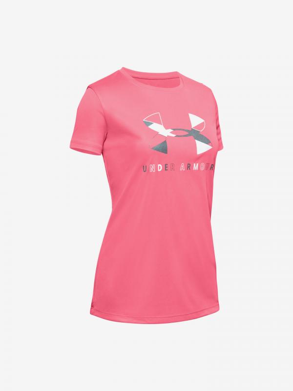 Tričko Under Armour Tech Graphic Big Logo Ss T-Shirt Růžová