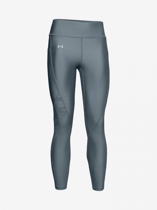 Kompresní legíny Under Armour Hg Armour Tonal Jacqrd Ankle Crop Zelená