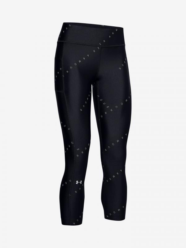 Kompresní legíny Under Armour Hg Armour Prt Ankle Crop Černá