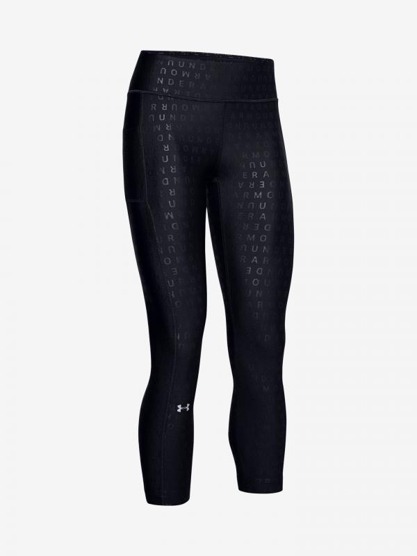 Kompresní legíny Under Armour Hg Armour Prt Ankle Crop Černá