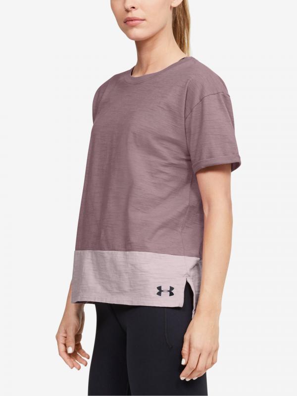 Tričko Under Armour Charged Cotton Ss Růžová
