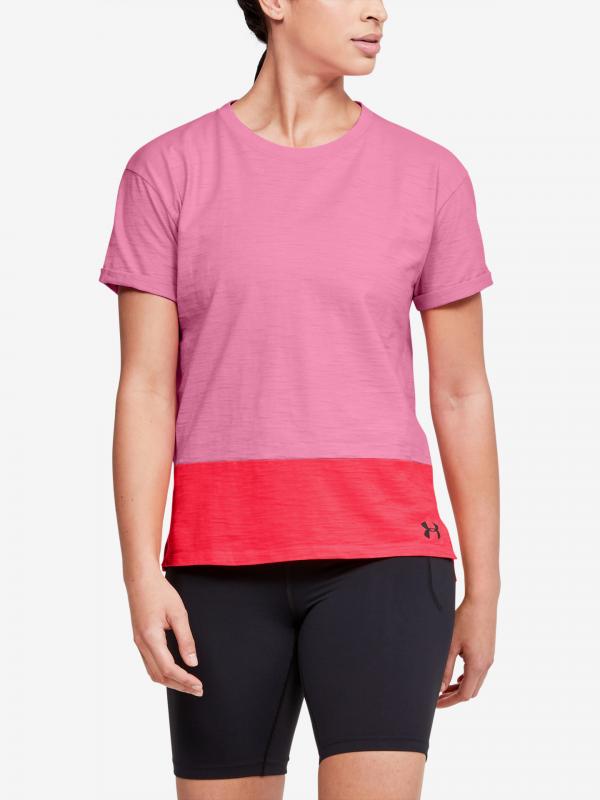 Tričko Under Armour Charged Cotton Ss Růžová
