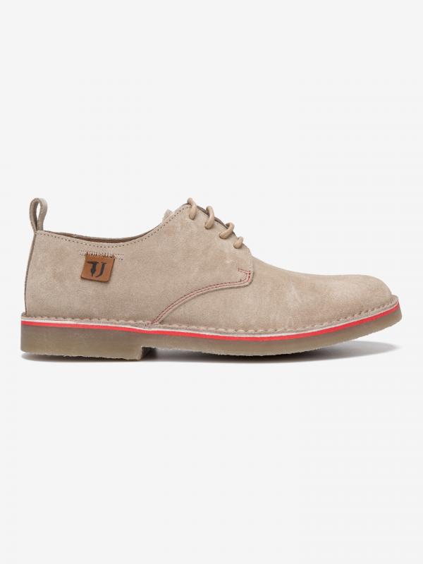 Boty Trussardi Derby Suede Hnědá