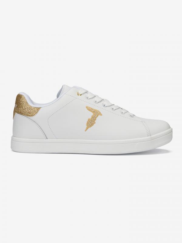 Boty Trussardi Sneakers Glitter Patch Bílá