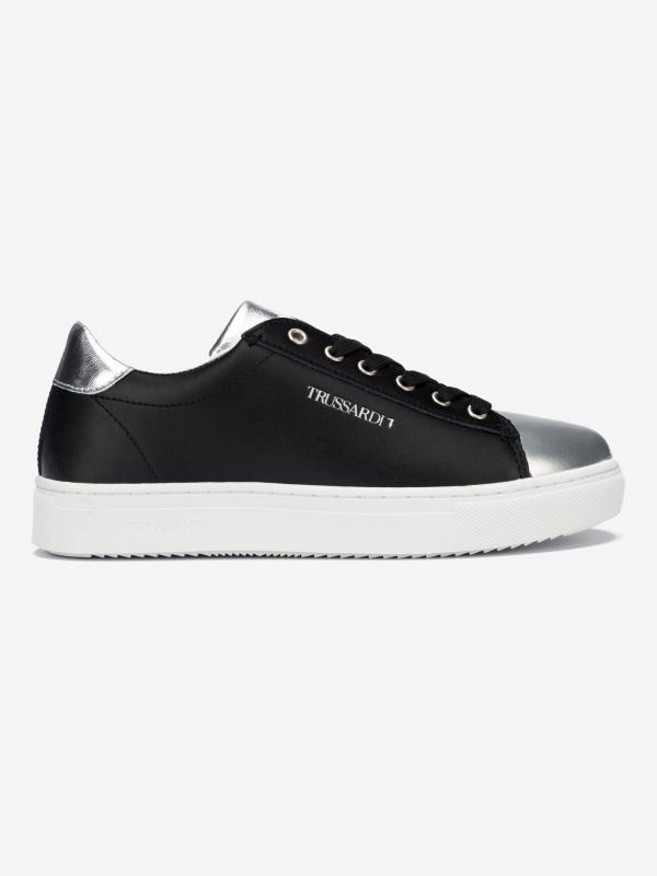 Boty Trussardi Sneaker Leather Mirror Černá
