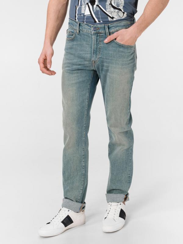 Džíny Trussardi 380 Icon Denim Green-Cast Modrá