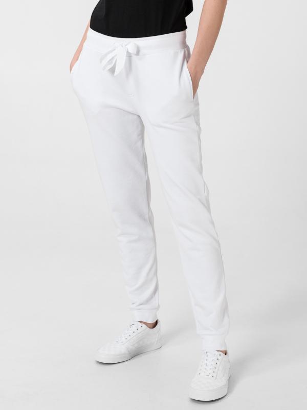 Tepláky Trussardi Pants Fleece Pure Cotton Bílá
