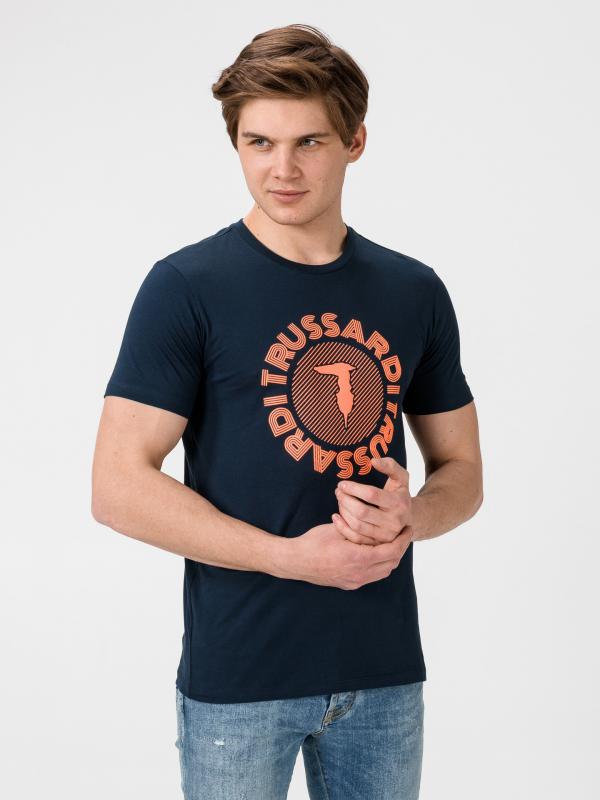 Tričko Trussardi T-Shirt Pure Cotton Regular Fit Modrá