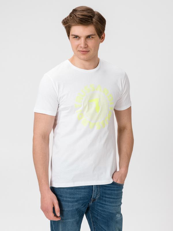 Tričko Trussardi T-Shirt Pure Cotton Regular Fit Bílá