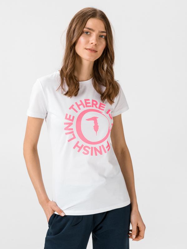 Tričko Trussardi T-Shirt Cotton Stretch Slim Fit Bílá