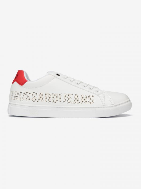 Boty Trussardi Sneaker Ecoleather Perforated Bílá