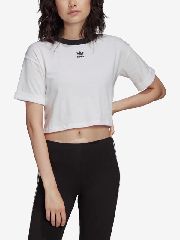 Top adidas Originals Crop Top Bílá