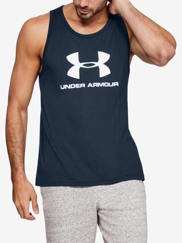Tílko Under Armour Sportstyle Logo Tank Modrá