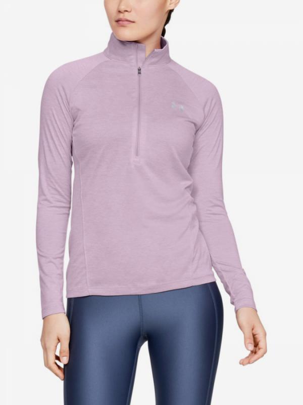 Tričko Under Armour Tech 1/2 Zip - Twist-Pnk Růžová