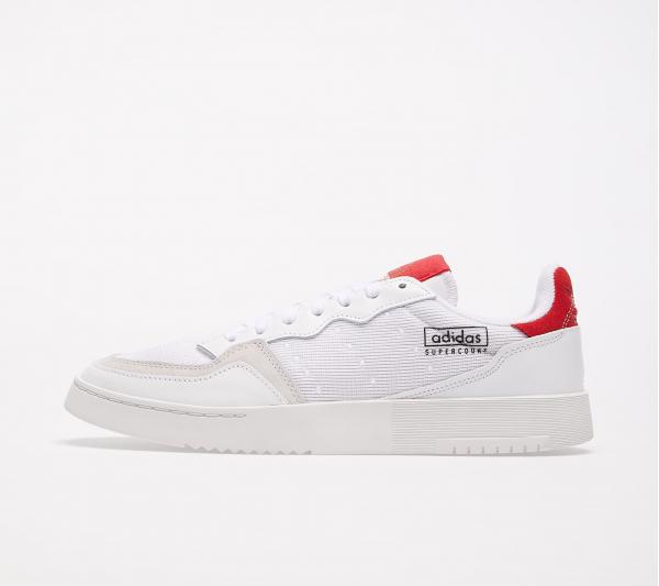 adidas Supercourt Ftw White/ Ftw White/ Scarlet