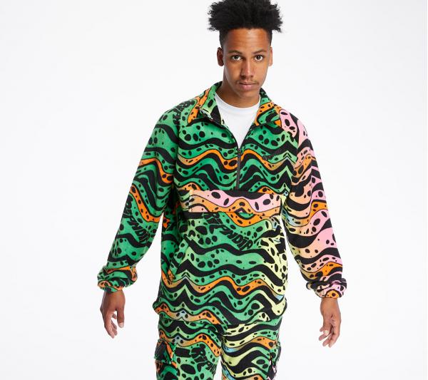 RIPNDIP Ripple Brushed Fleece Half Zip Jacket Multicolor