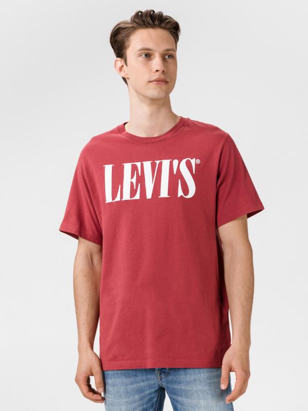 Tričko Levi's® Relaxed Graphic Tee 90S Serif Logo Ear Červená