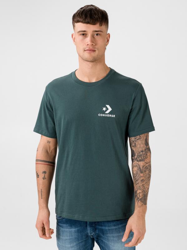 Tričko Converse Left Chest Star Chevron Tee Zelená