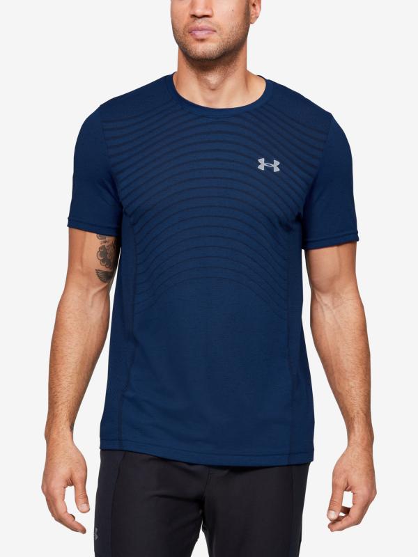 Tričko Under Armour Seamless Wave Ss Modrá