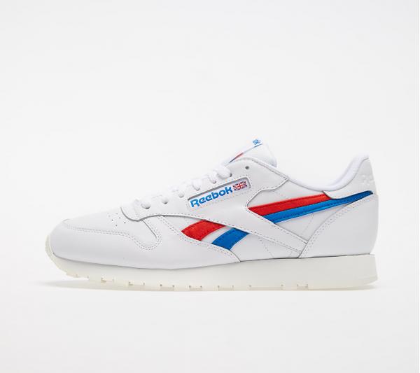 Reebok Classic Leather White/ Instinct Red/ Dynamic Blue