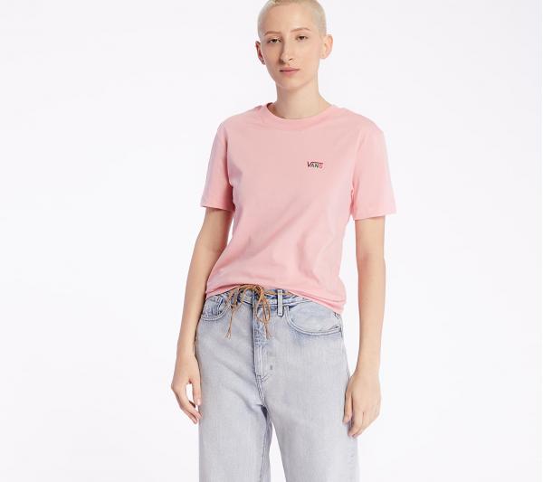 Vans Junior V Boxy Tee Pink Icing