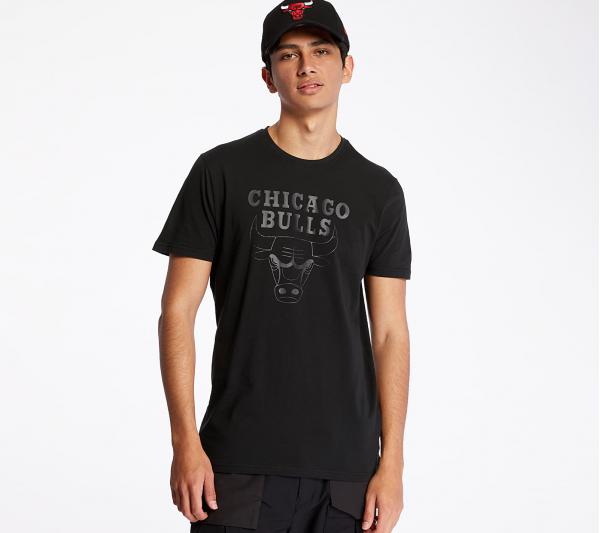 New Era Team Logo Chicago Bulls Tee Black