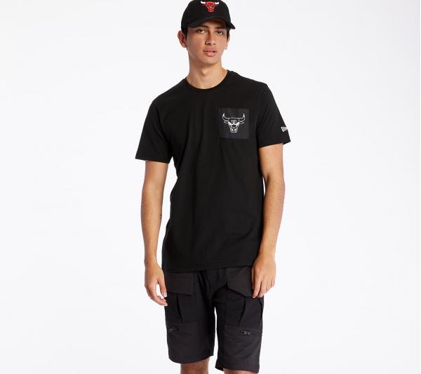 New Era NBA Square Logo Chicago Bulls Tee Black