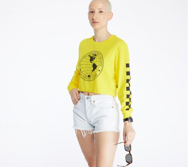 Vans x National Geographic Long Sleeve Cropped Tee Cyber Yellow