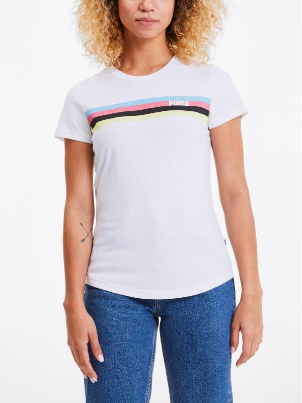 Tričko Puma Celebration Graphic Tee Wmns Bílá