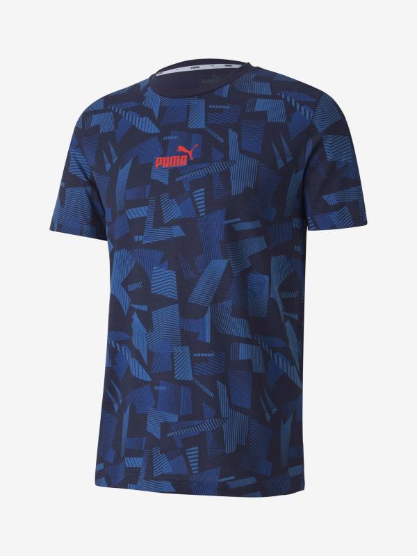 Tričko Puma Summer Print Aop Tee Modrá