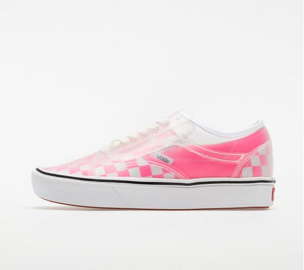 Vans ComfyCush Slip-Skool (Checkerboard) Pink/ True White