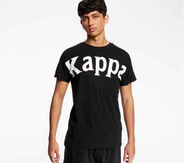 Kappa 222 Banda Cultin Tee Black/ White Antique
