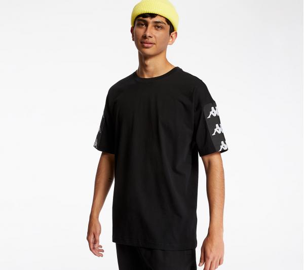 Kappa 222 Banda 10 Cozy Tee Black/ White