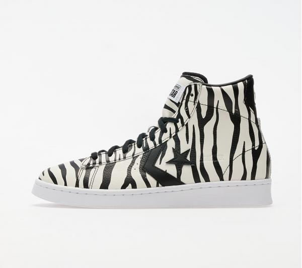 Converse Pro Leather Mid Egret/ Black/ White
