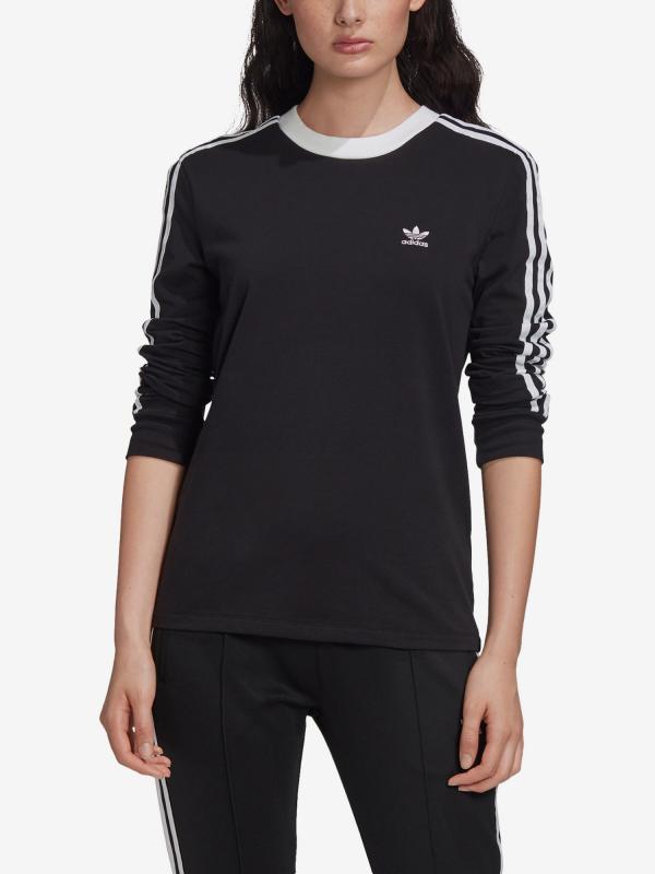 Tričko adidas Originals 3 Str Ls Černá