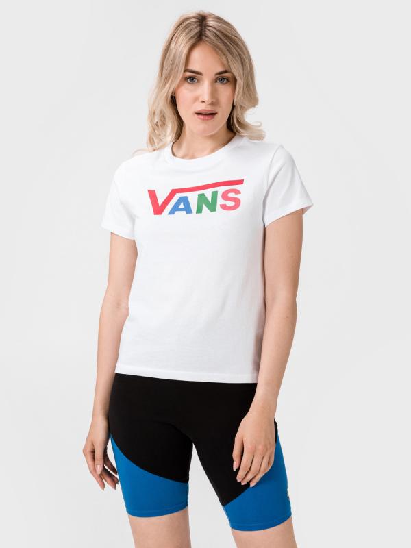 Tričko Vans Wm Flying V Crew Tee White Multi Bílá