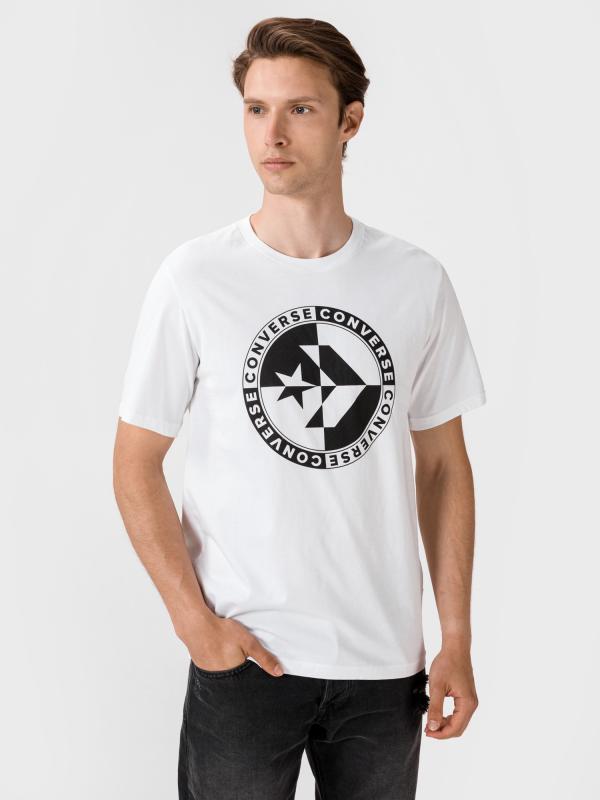 Tričko Converse Converese Checkered Star Chevron Tee Bílá