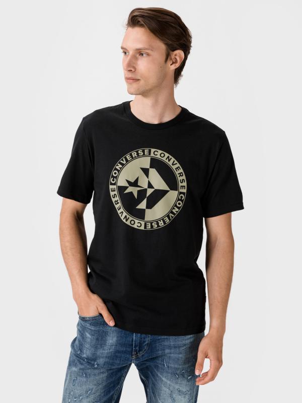 Tričko Converse Converese Checkered Star Chevron Tee Černá