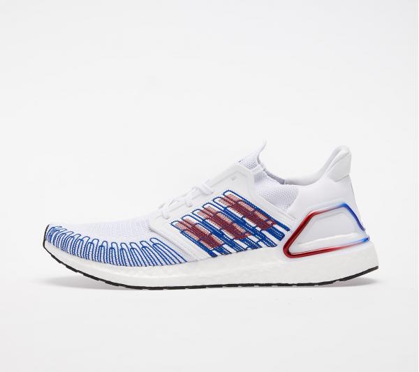 adidas UltraBOOST 20 Ftw White/ Scarlet/ Royal Blue