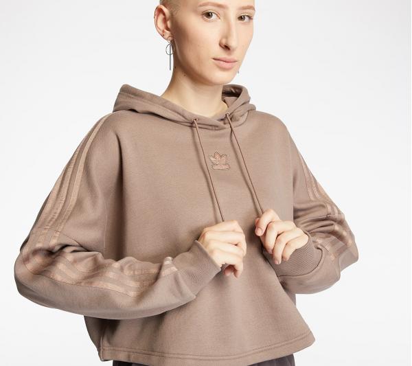 adidas Cropped Hoodie Trace Brown
