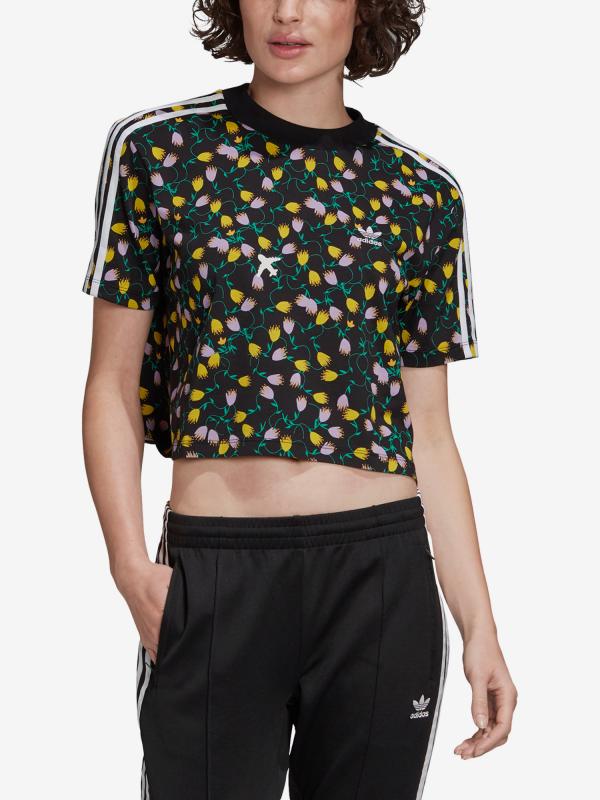 Tričko adidas Originals Cropped Aop Tee Barevná