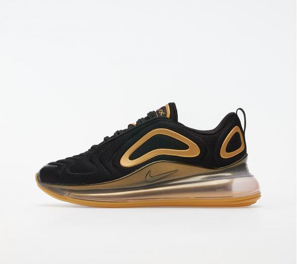 Nike Air Max 720 Black/ Metallic Gold-Metallic Silver